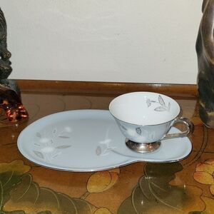 Sapphire by Deville Snack Plate and Footed Cup